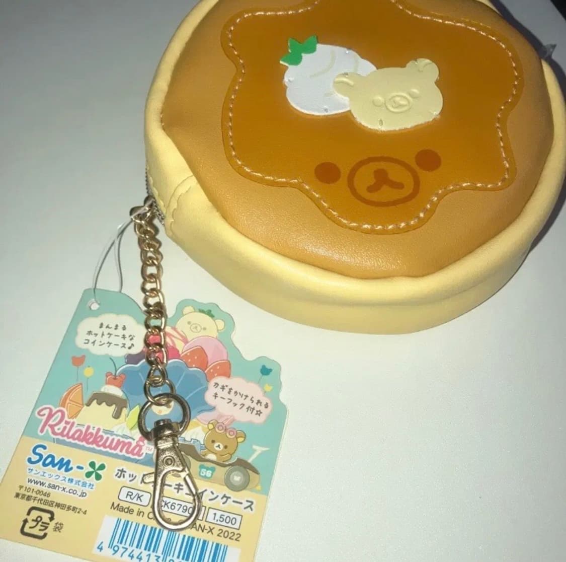 리락쿠마 팬케이크 키링 원형 파우치 산엑스 상품이미지3