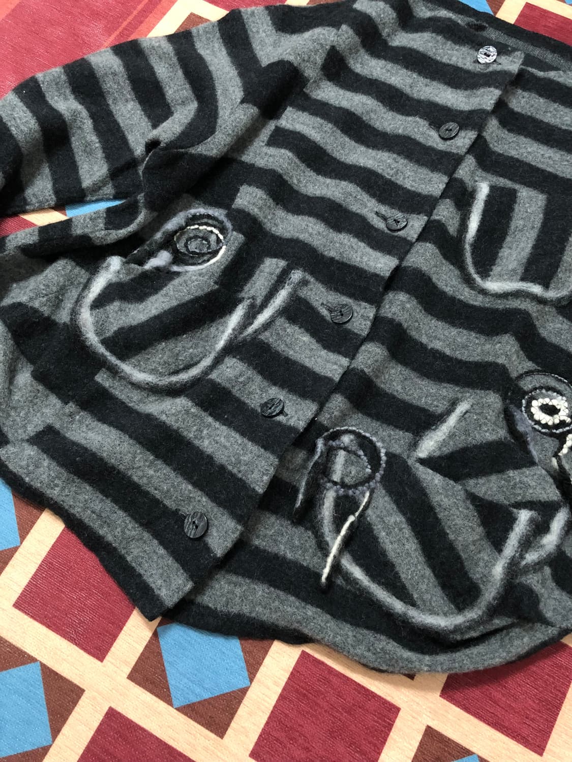 STRIPE UNBALANCE CARDIGAN 상품이미지4