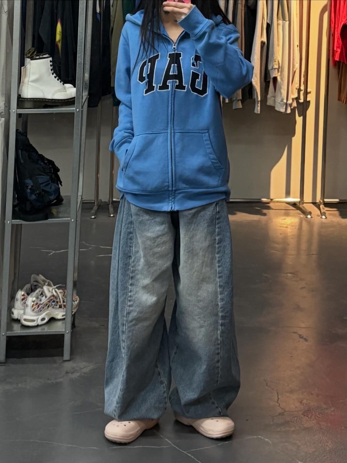 갭 로고 후드집업 A3180 상품이미지1