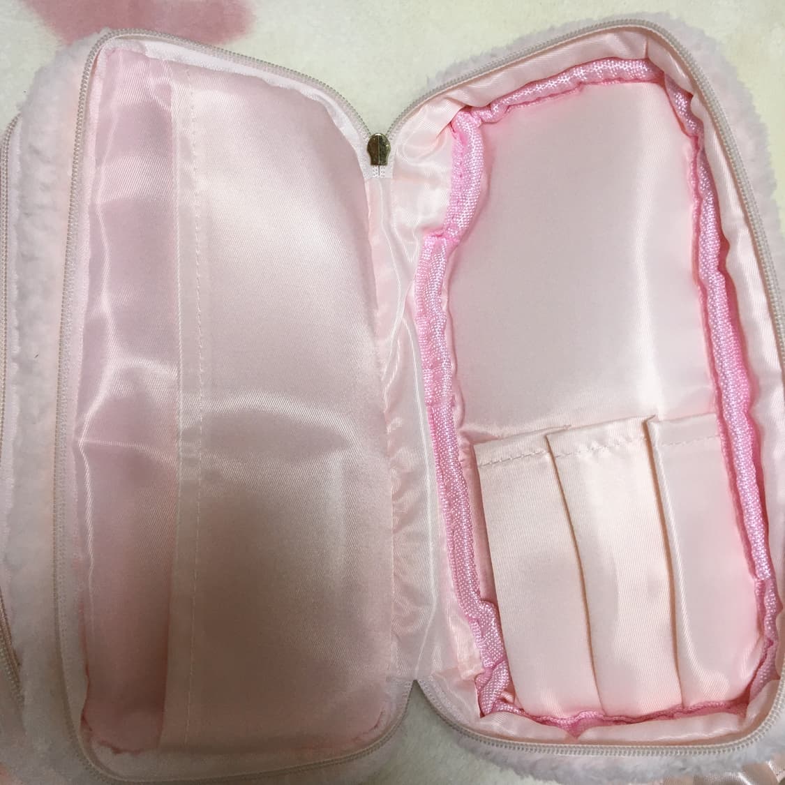 리즈리사 핑크 리본 퍼 파우치 히메갸루 방꾸 상품이미지3