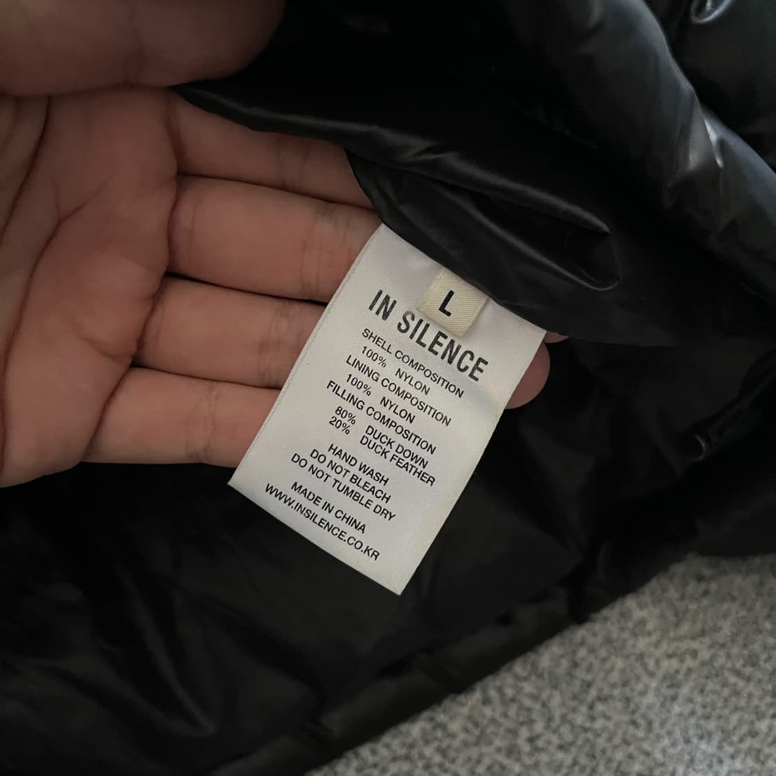 In Silence 유광 패딩  상품이미지4