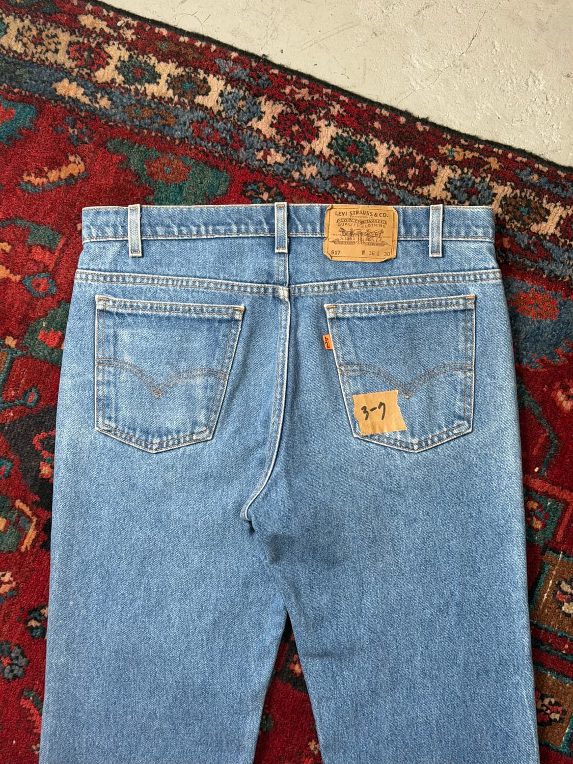 90's USA Made 빈티지 리바이스 517 오렌지탭 부츠컷 데님 상품이미지6