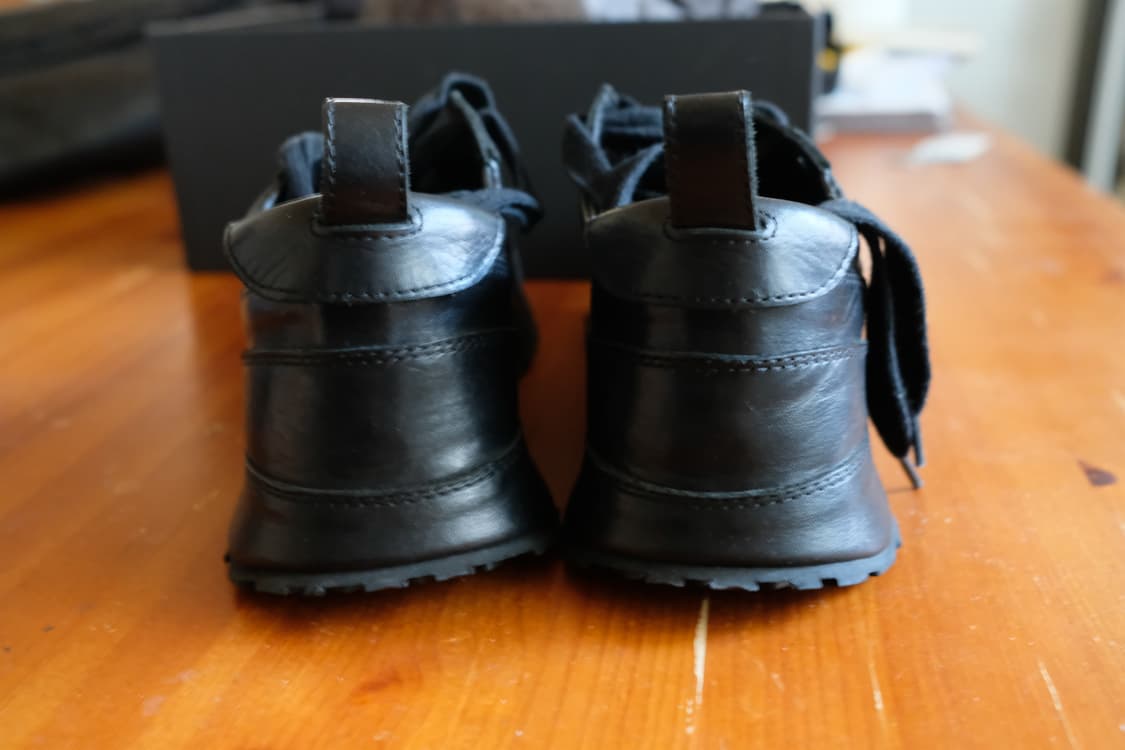 앤 드뮐미스터 Vitello Olio Nero 가죽 스니커즈 브랙 230 상품이미지5