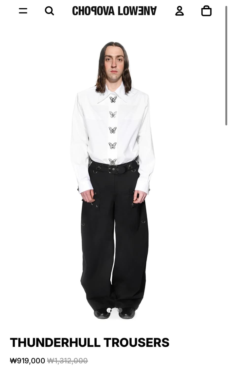 Chopova lowena 초포바 로위나 썬더홀 트라우저 상품이미지7