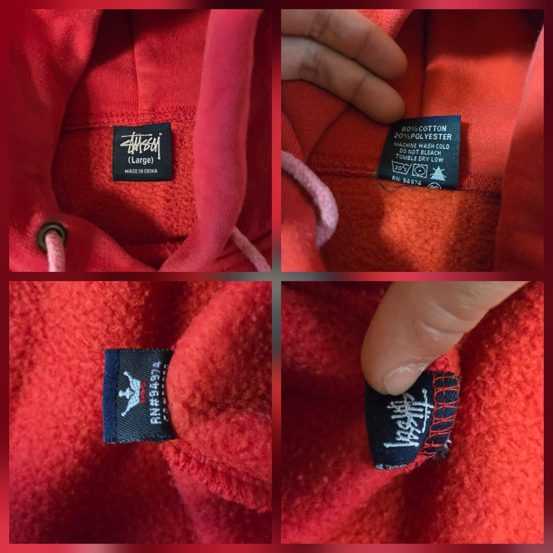 스투시 00s 후드티 L 상품이미지5