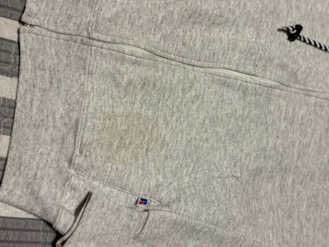 70s 빈티지 러셀 후드 집업 멜란지그레이 L 박스핏 상품이미지10