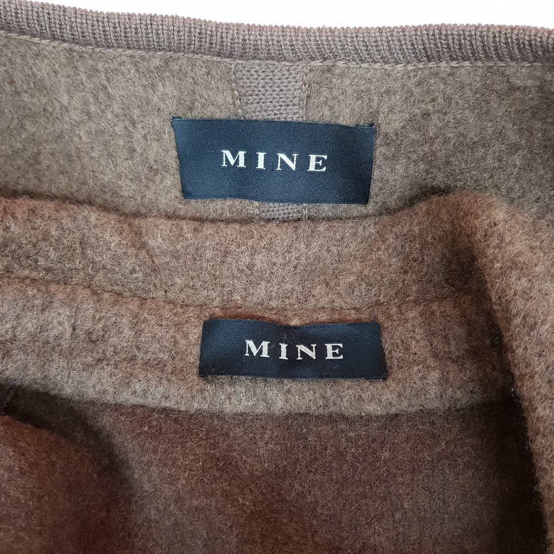 한섬 MINE 베이비 라마 울 베스트 코트 세트  76-90-155사이즈 상품이미지8