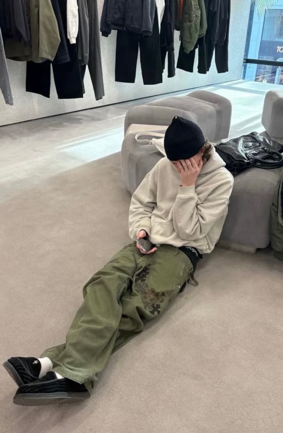 90s USA 러셀 빈티지 후드집업 탄 XL 상품이미지1