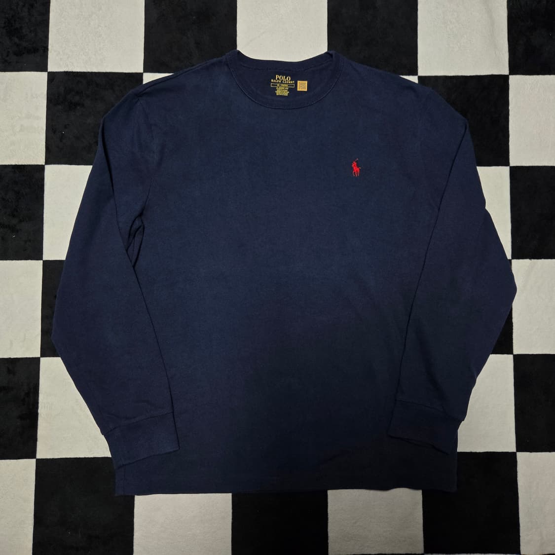 M 폴로랄프로렌 클래식 헤비웨이트 긴팔티셔츠 롱슬리브 네이비 상품이미지1