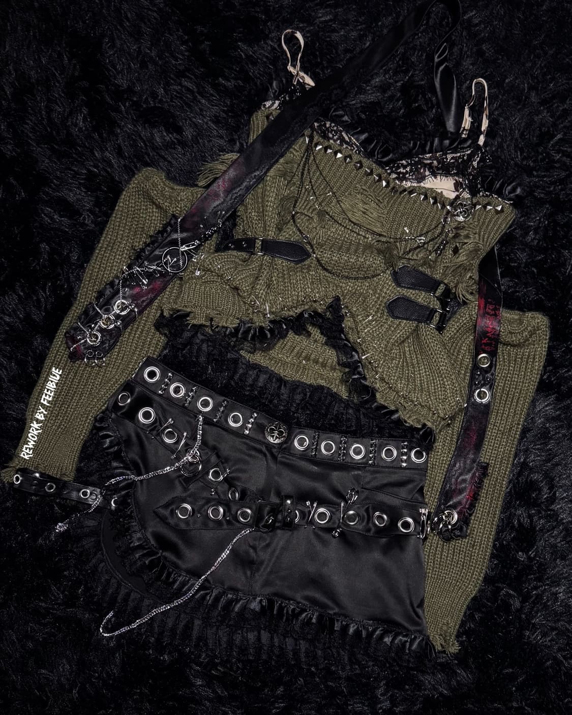 REWORK 032 Hand Distressed Knit Corset 상품이미지9