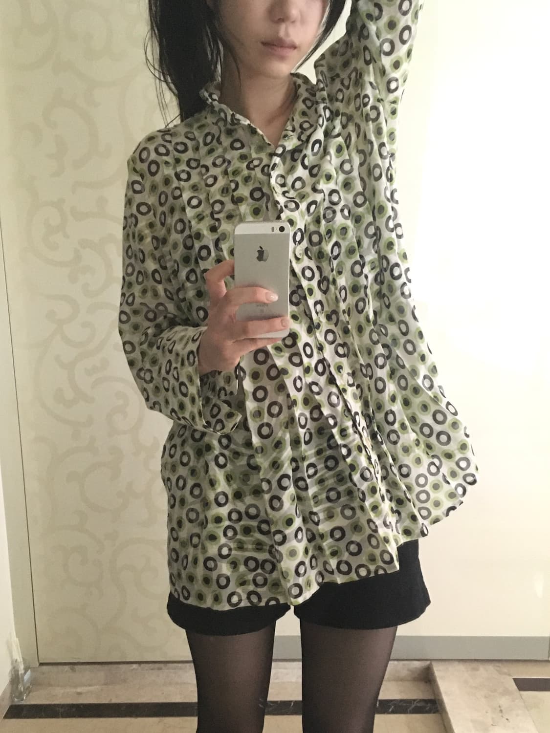 Vintage Lime Dot Blouse 상품이미지4