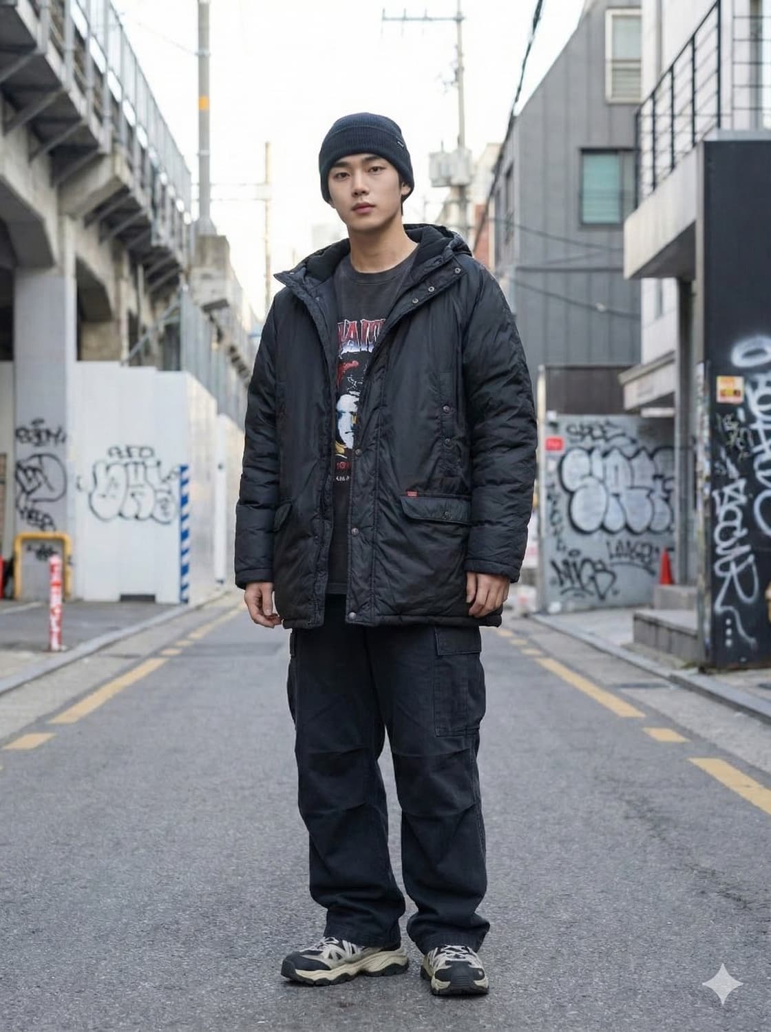 리바이스 덕다운 블랙 패딩_M 상품이미지1