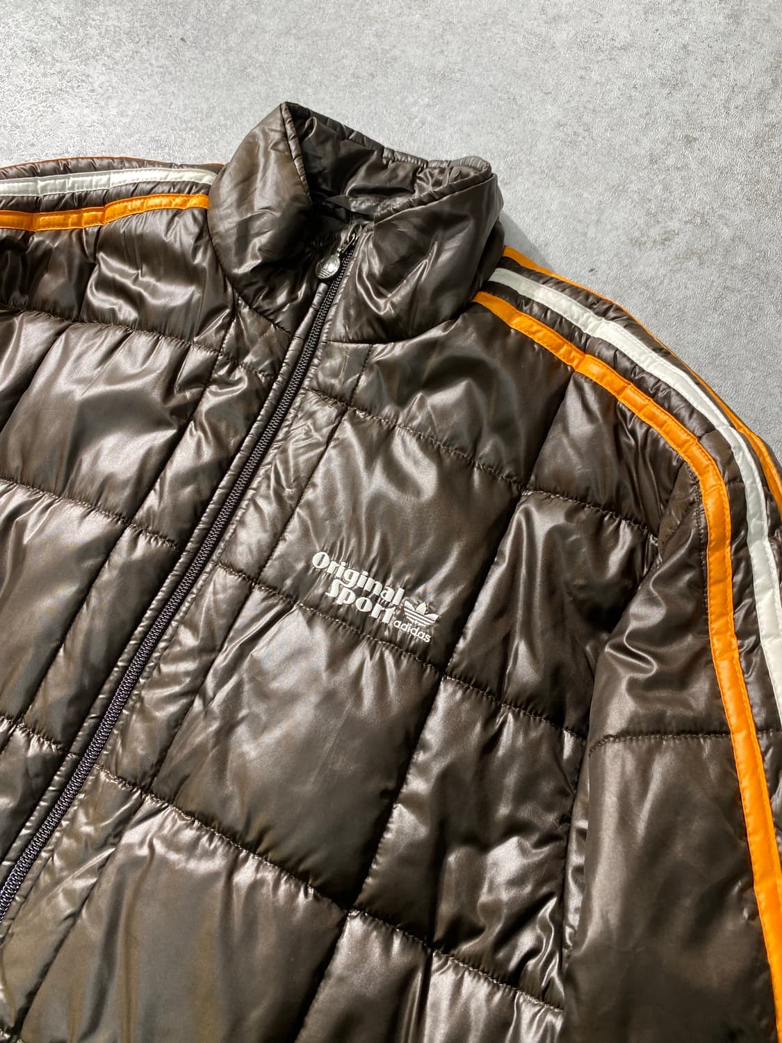 [L] 00s Adidas 아디다스 브라운 경량패딩 자켓 상품이미지3