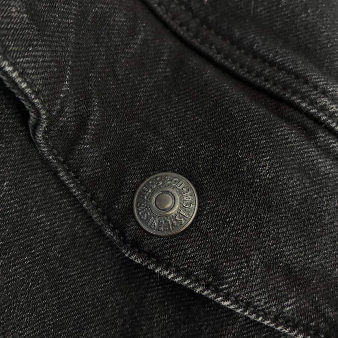 Levi's 리바이스 레드탭 흑청 워시드 데님 쉐르파 자켓 상품이미지5