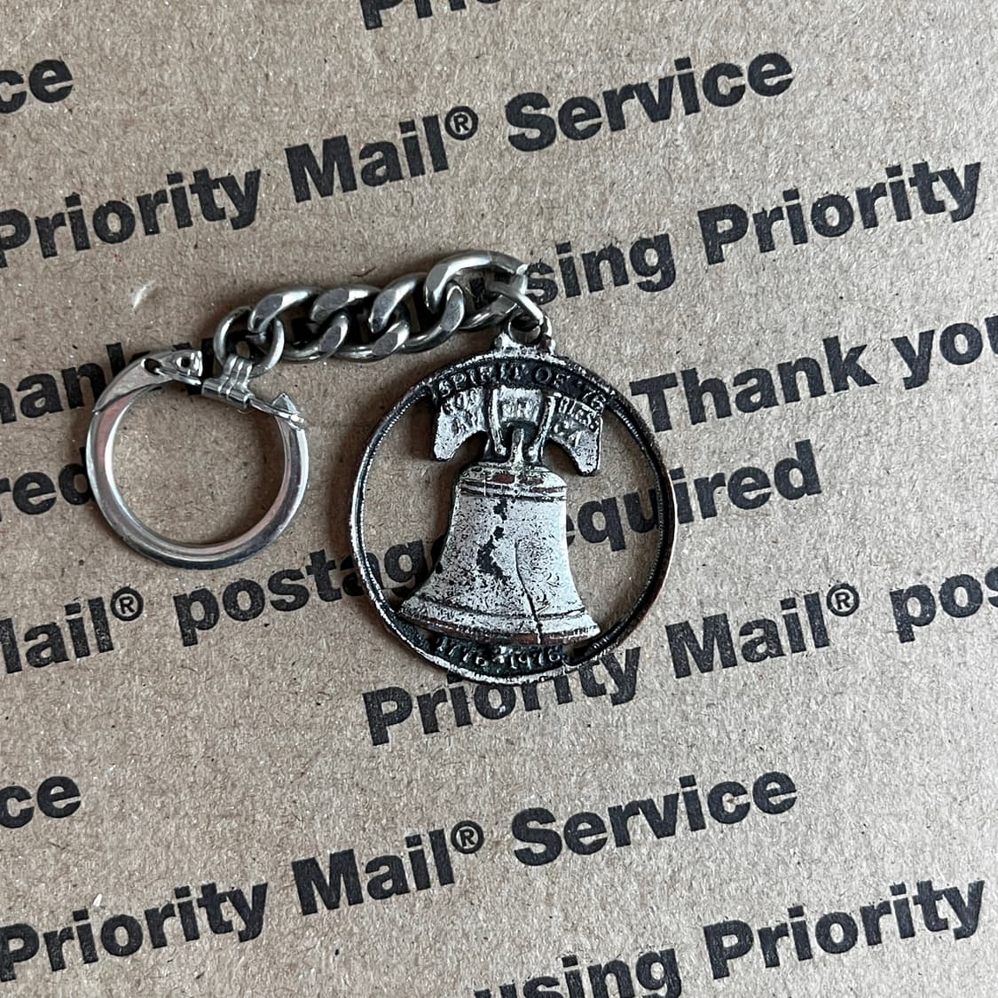 90s vtg U.S. Navy Crest Metal Keyring 상품이미지2