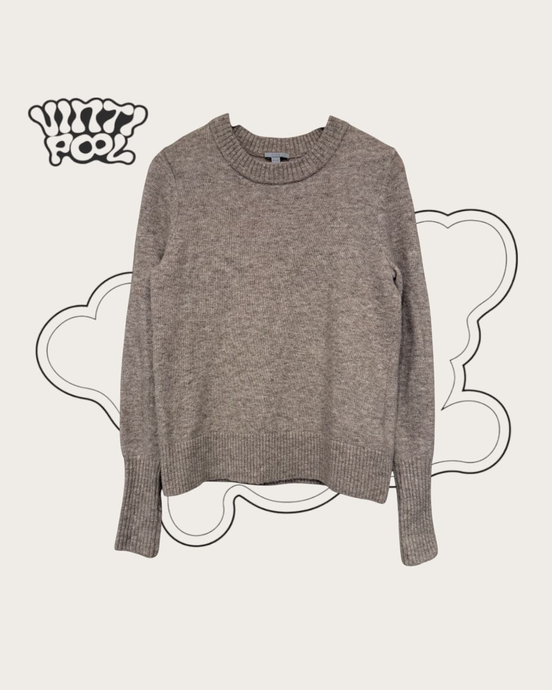 COS 코스 울알파카 혼방 라운드넥 니트 스웨터 S 드라이완료 상품이미지1