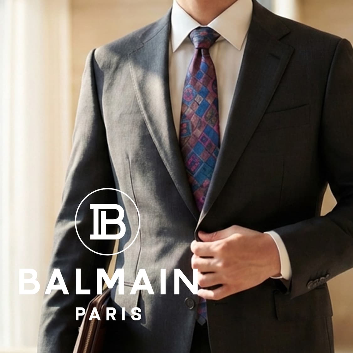 발망 실크 블루 퍼플 아트 패턴 넥타이 9.4cm A+등급 K2517
 상품이미지1