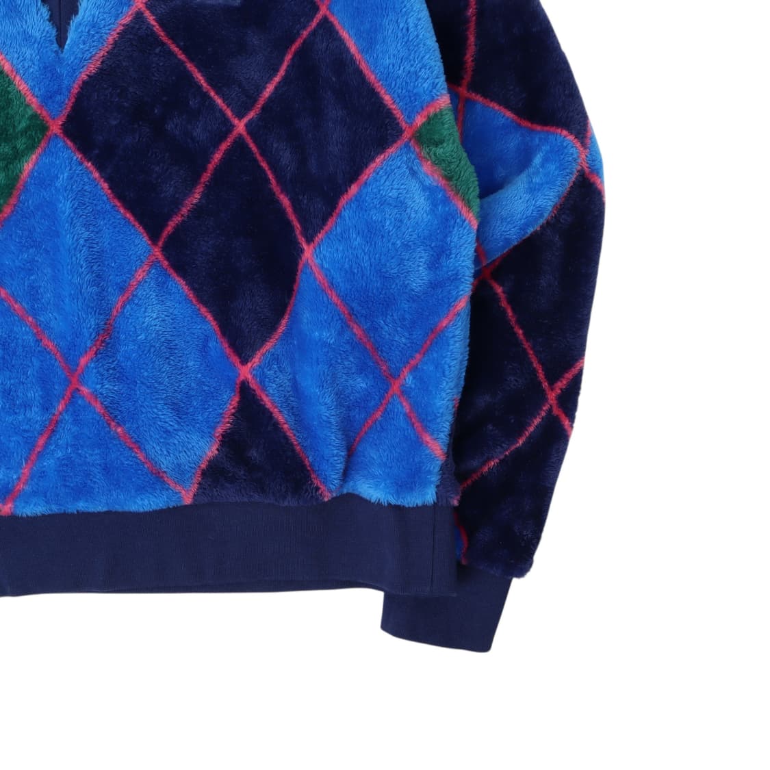 아디다스 아가일 체크 퍼 플리스 스웻셔츠 상품이미지4