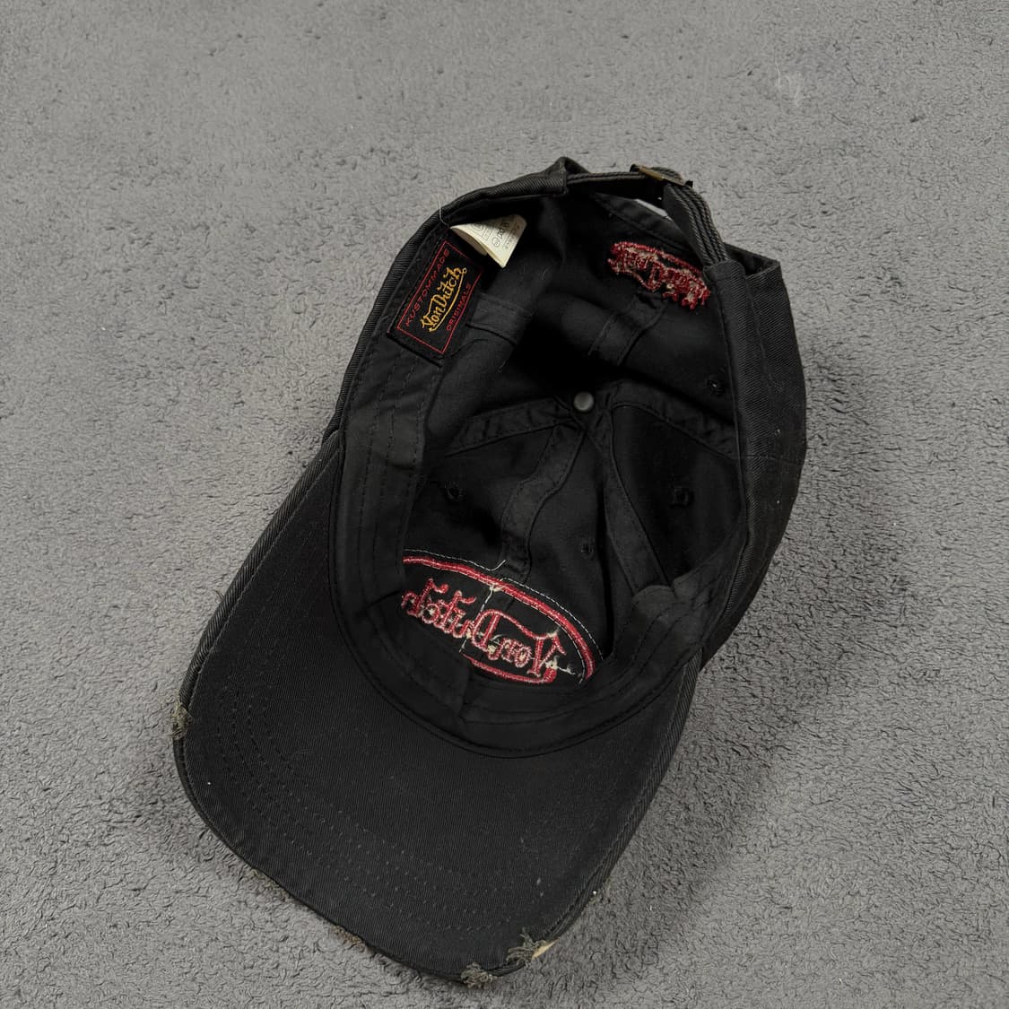 VonDutch 본더치 빈티지 데미지 블랙 볼캡 상품이미지5