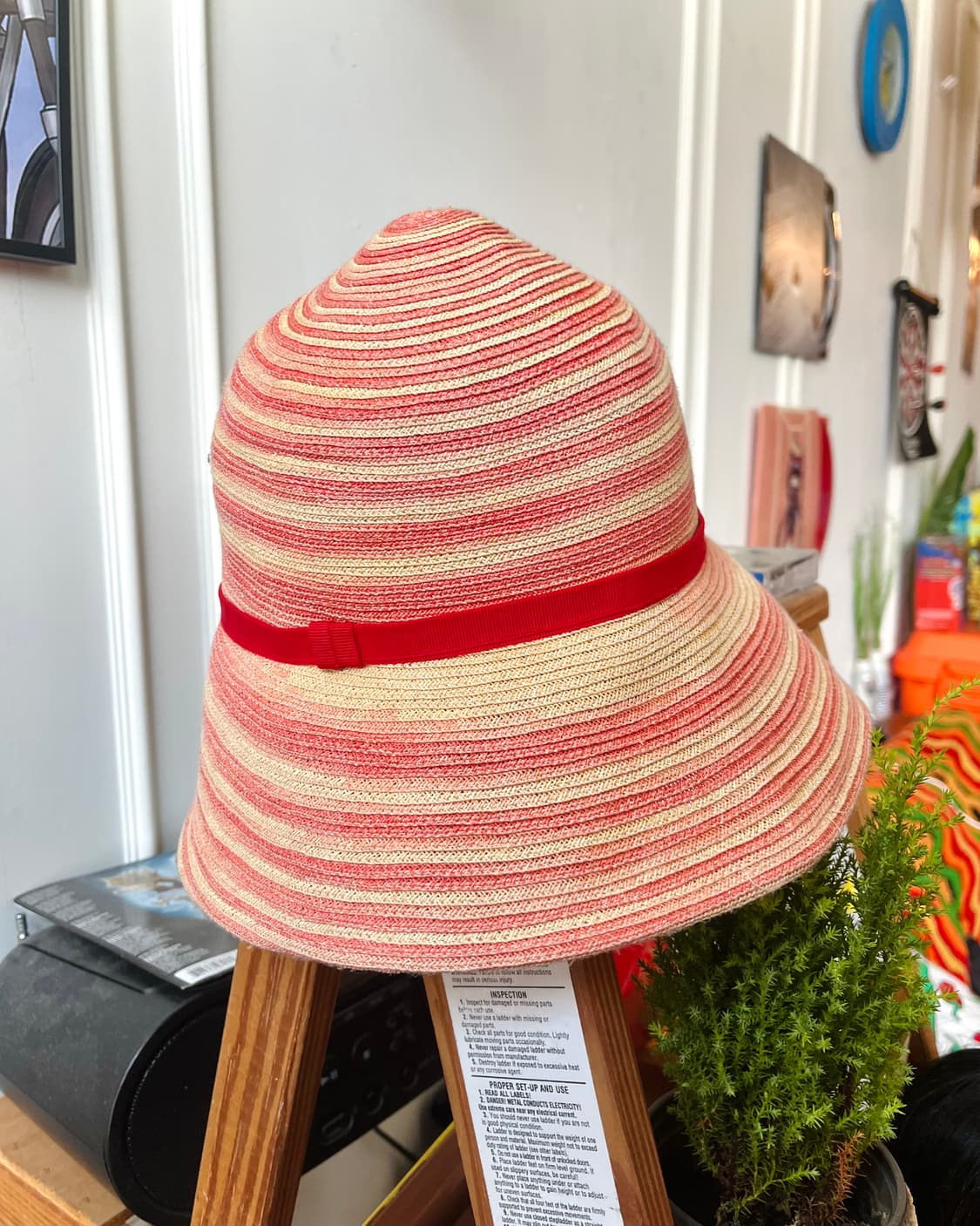 2000s DANIELE MEUCCI Italy Old Straw Hat 상품이미지6