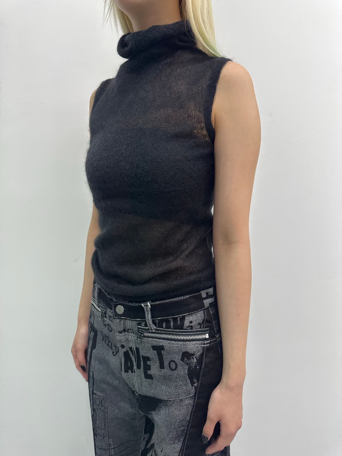 See through knit sleeveless 상품이미지6