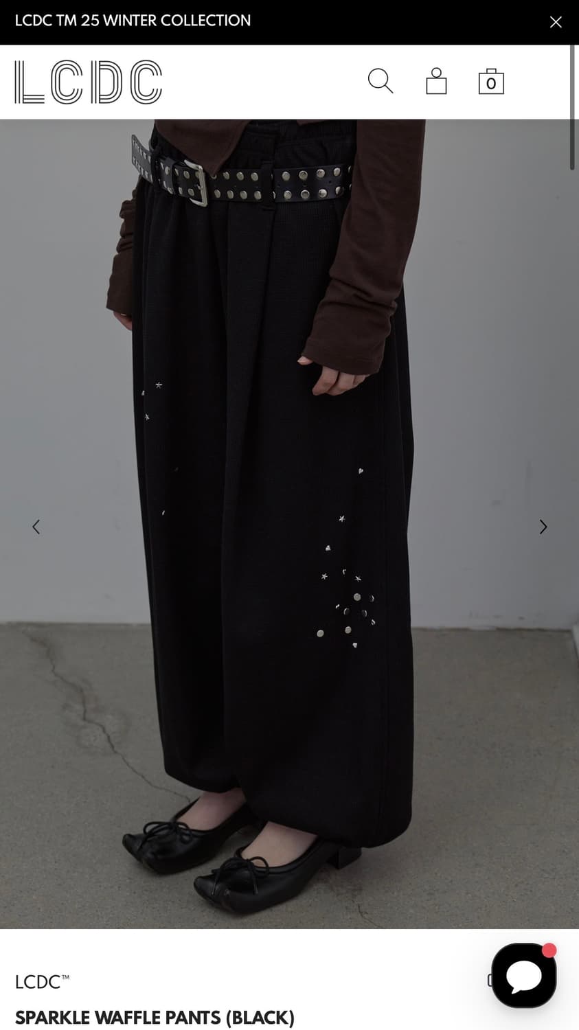 엘씨디씨 LCDC 스파클 와플 팬츠 블랙 상품이미지1