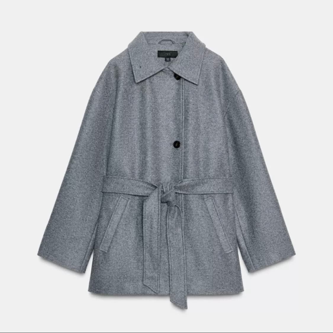 [급처] 자라 하이넥 반코트 - 그레이  상품이미지2