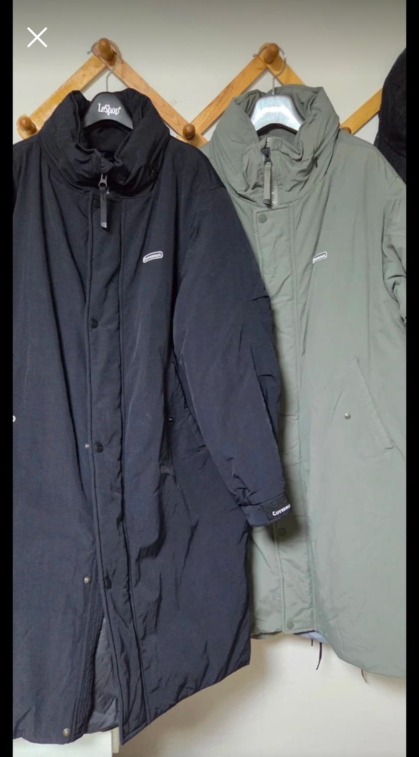 커버낫 롱패딩 M 블랙 그레이 일괄(택포) 상품이미지3