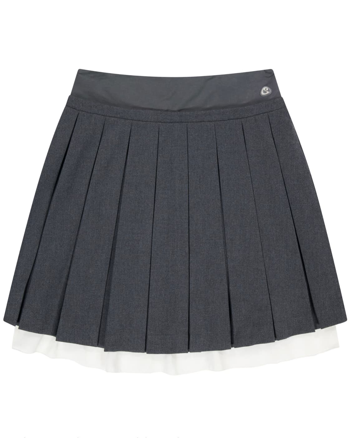 DOUBLE WAISTED PLEATS SKIRT GREY, 2사이즈 상품이미지1
