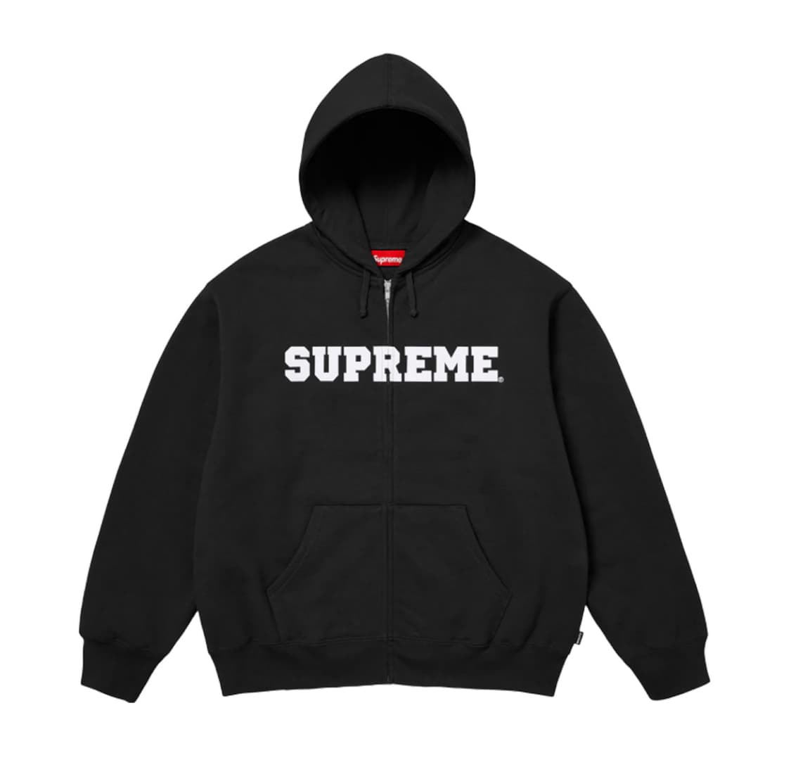 25FW 슈프림 아플리케 후드집업 블랙 M 상품이미지1