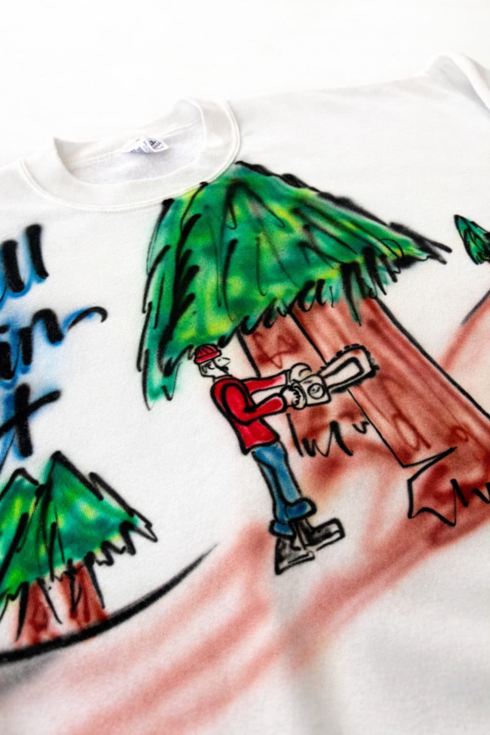  80s Jerzees 에어 브러쉬 스웻셔츠 XL 상품이미지3