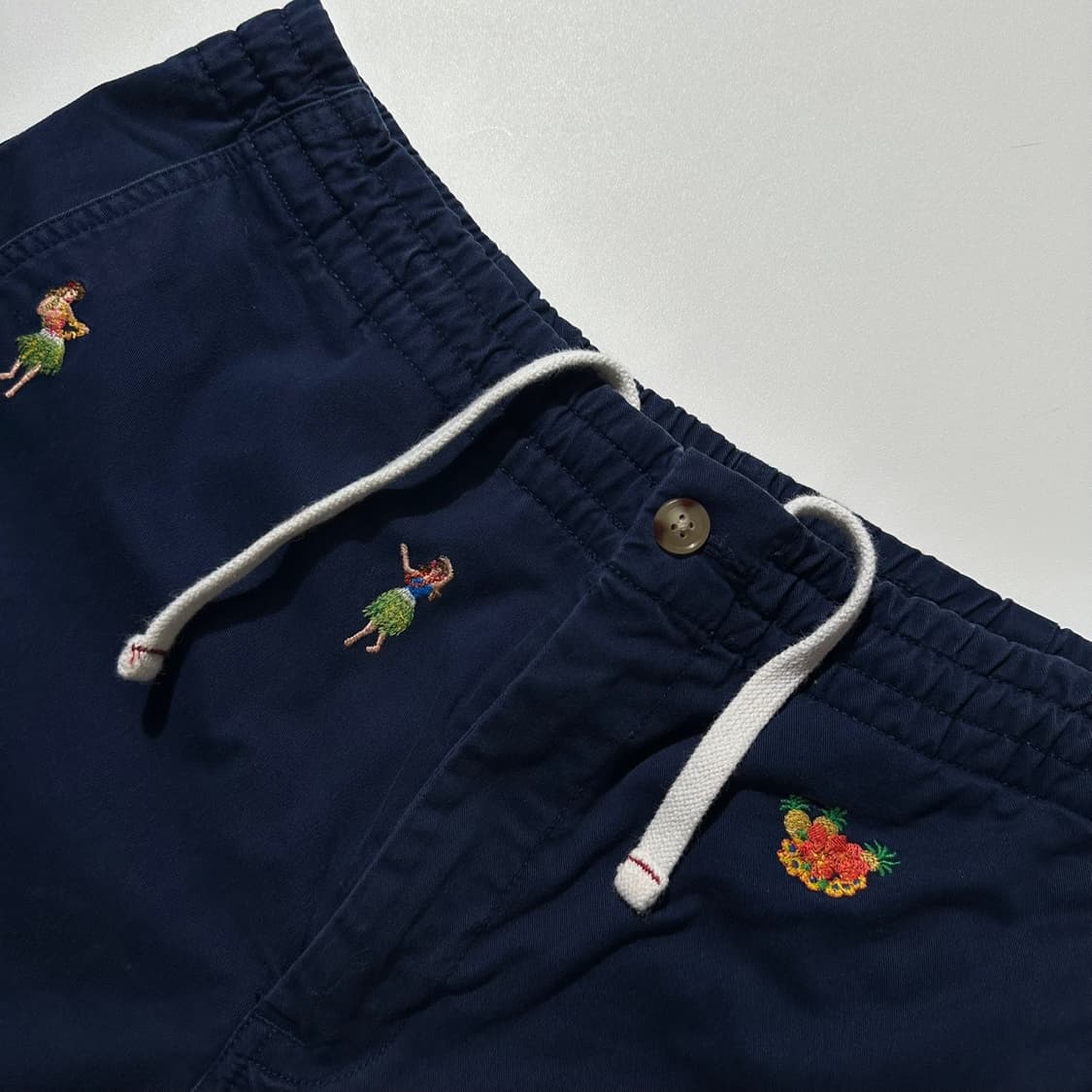 폴로 랄프로렌 알로하 엠브로이디드 밴딩 하프팬츠 반바지 상품이미지3