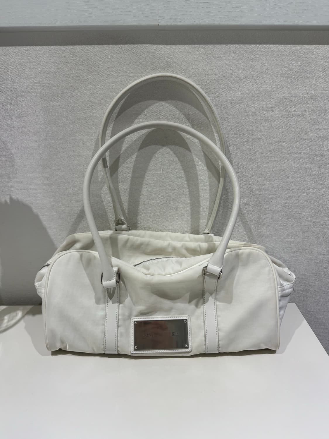 마뗑킴 나일론 보스턴 백 아이보리 Matin Kim Nylon Bosto 상품이미지1