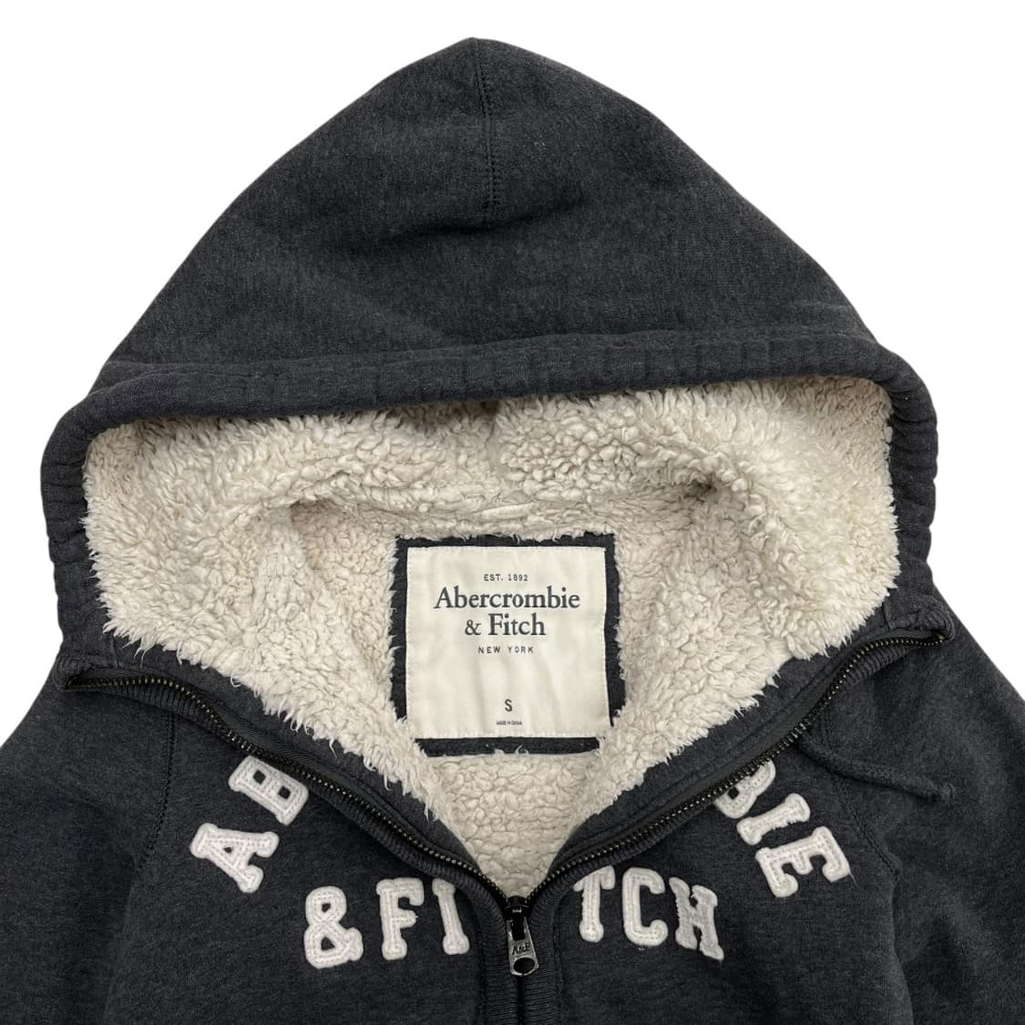 아베크롬비 양털 차콜 후드집업 S 상품이미지5