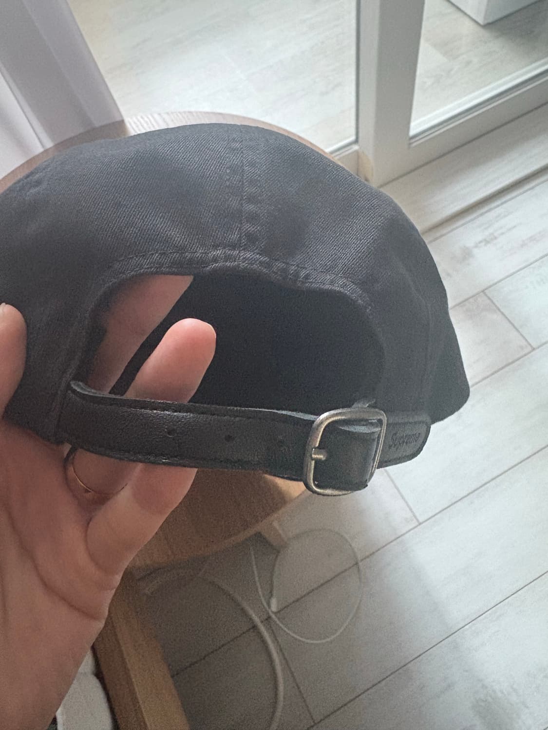 [새상품급]슈프림 워시드 치노 블랙 캠프캡 모자 상품이미지4