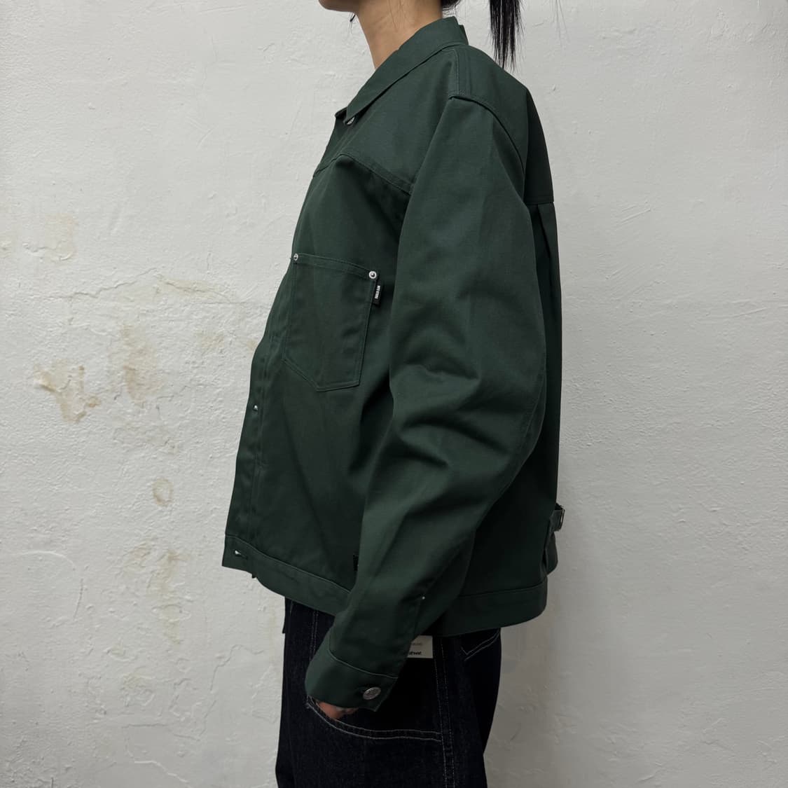 디키즈 x MFC STORE 다크그린 도본 트윌 코튼 빅실루엣 워크 자켓 상품이미지2