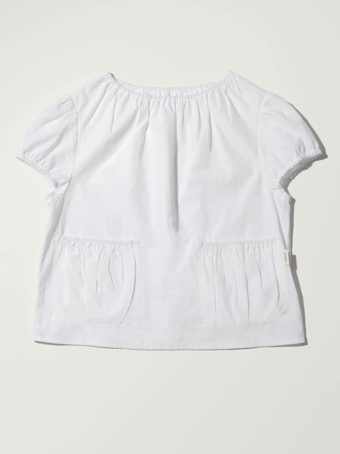 페스토 포켓 셔링 블라우스 화이트 상품이미지1