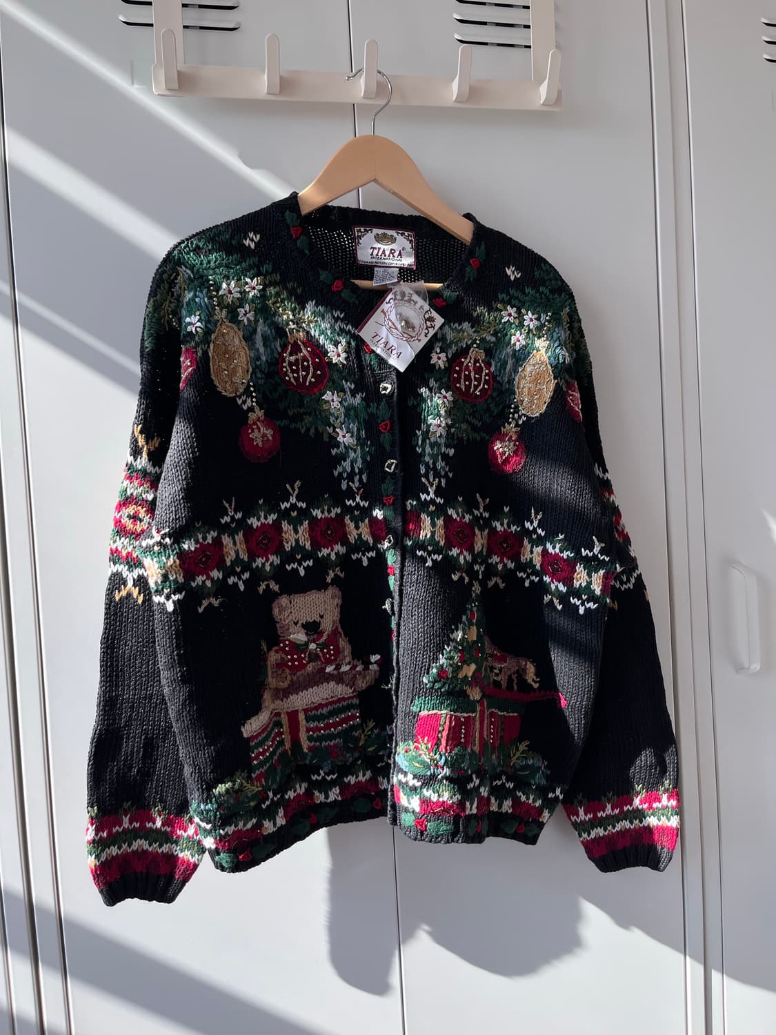 Tiara 티아라 크리스마스 곰인형 니트 가디건 (새상품) 상품이미지4