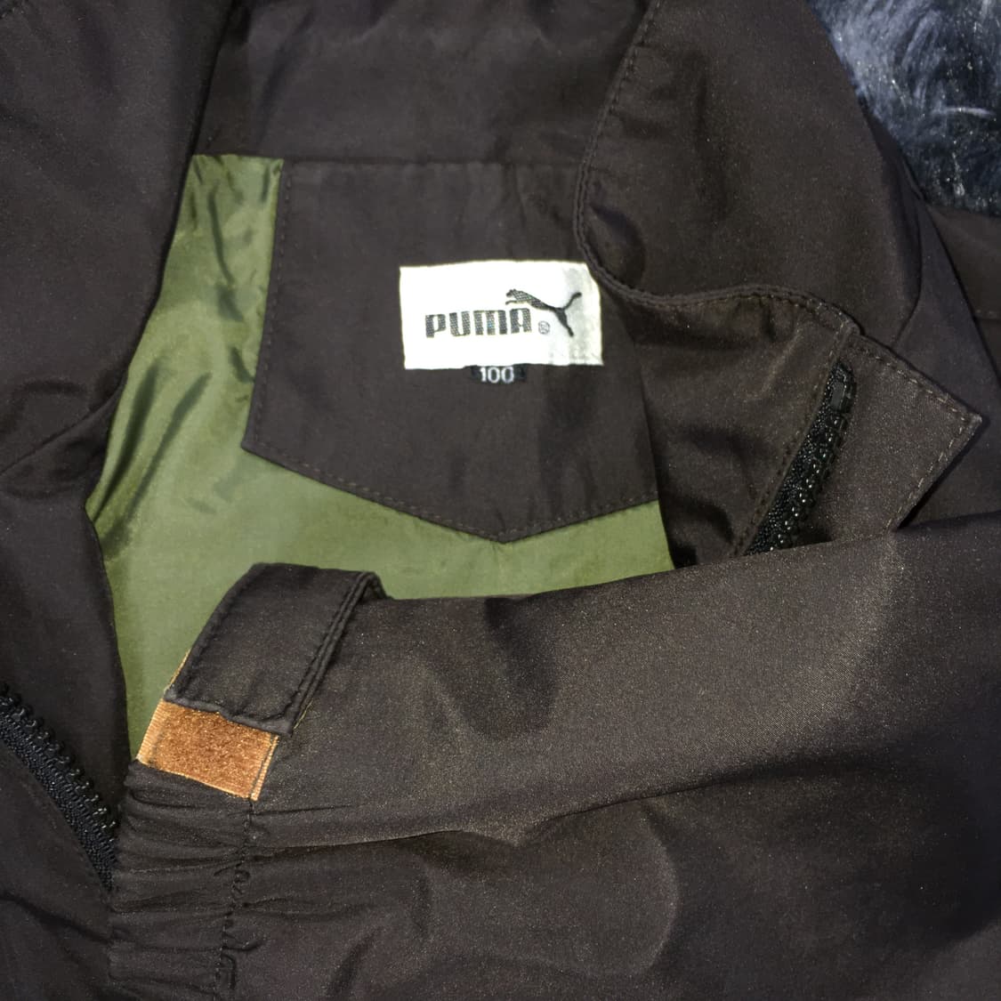 투티/0120 puma 푸마 자수로고 브라운 바람막이 자켓 트랙탑 상품이미지5