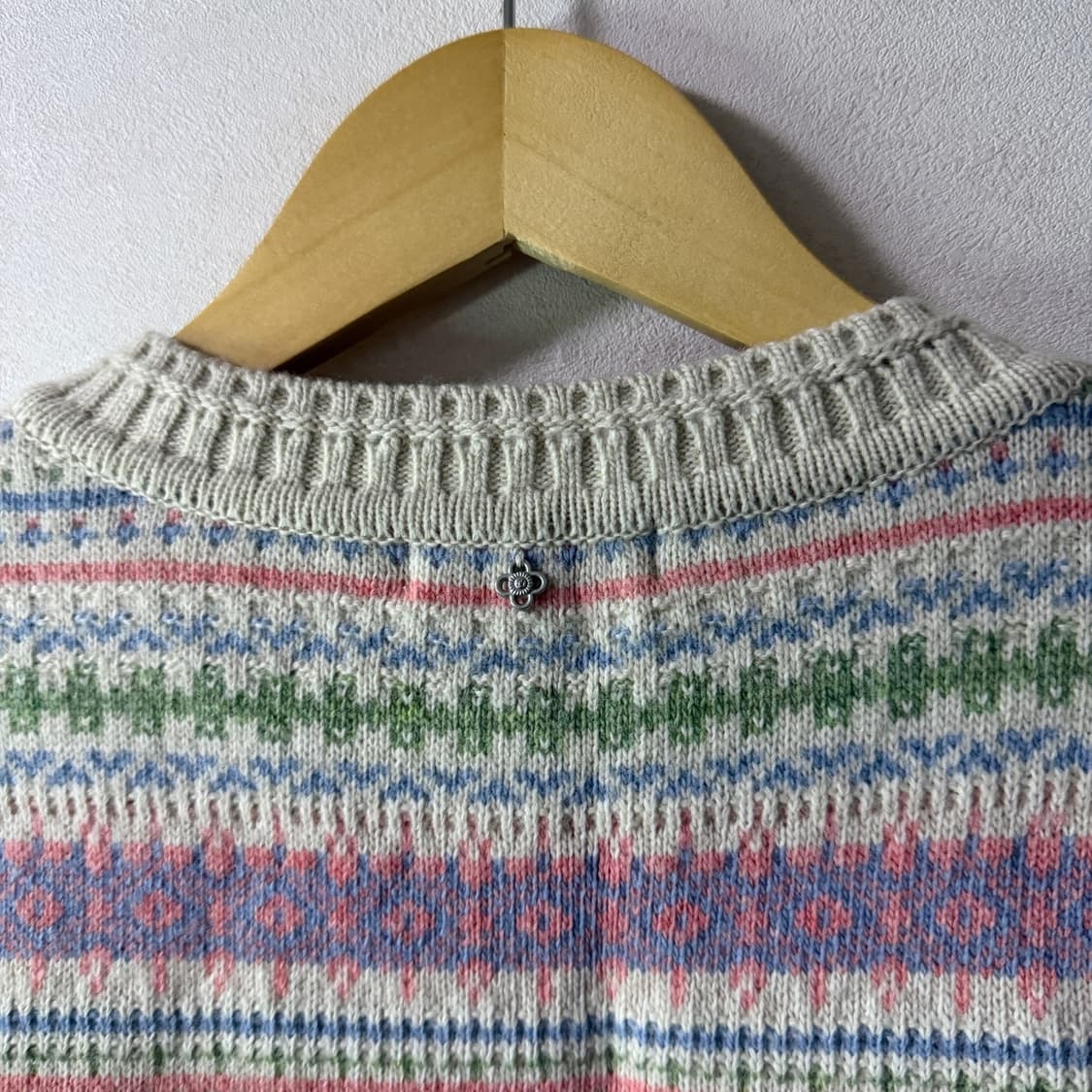 써스데이아일랜드 전판 자카드 가디건 S (여성 66정도) 상품이미지5