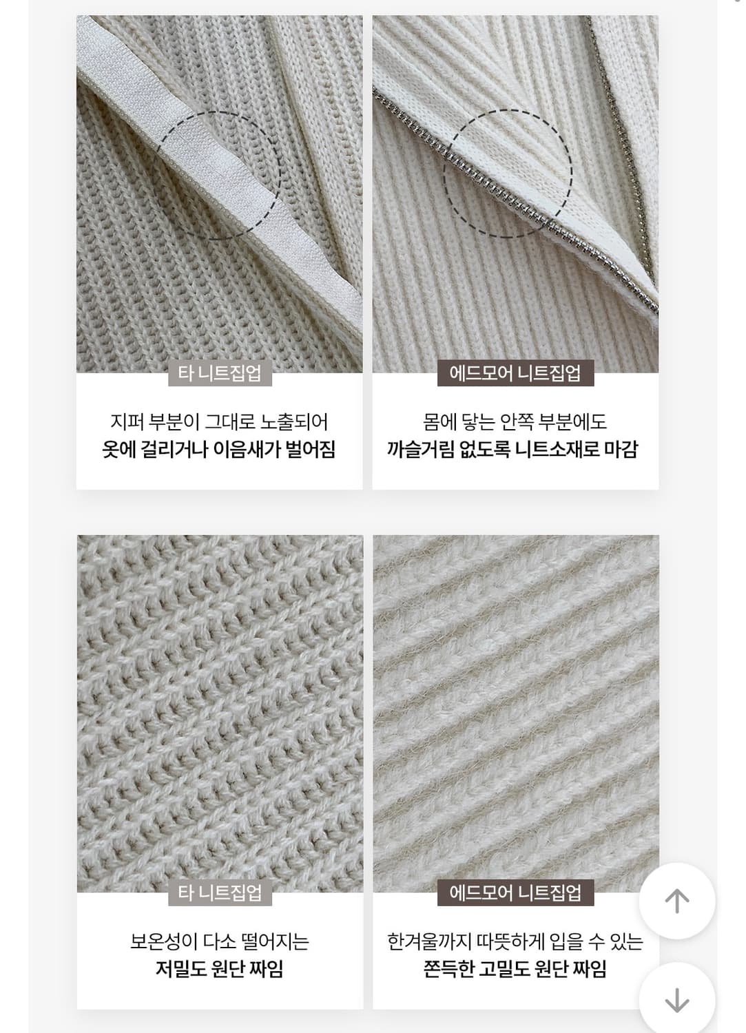 에드모어 알마 니트 집업 가디건 블랙 상품이미지4