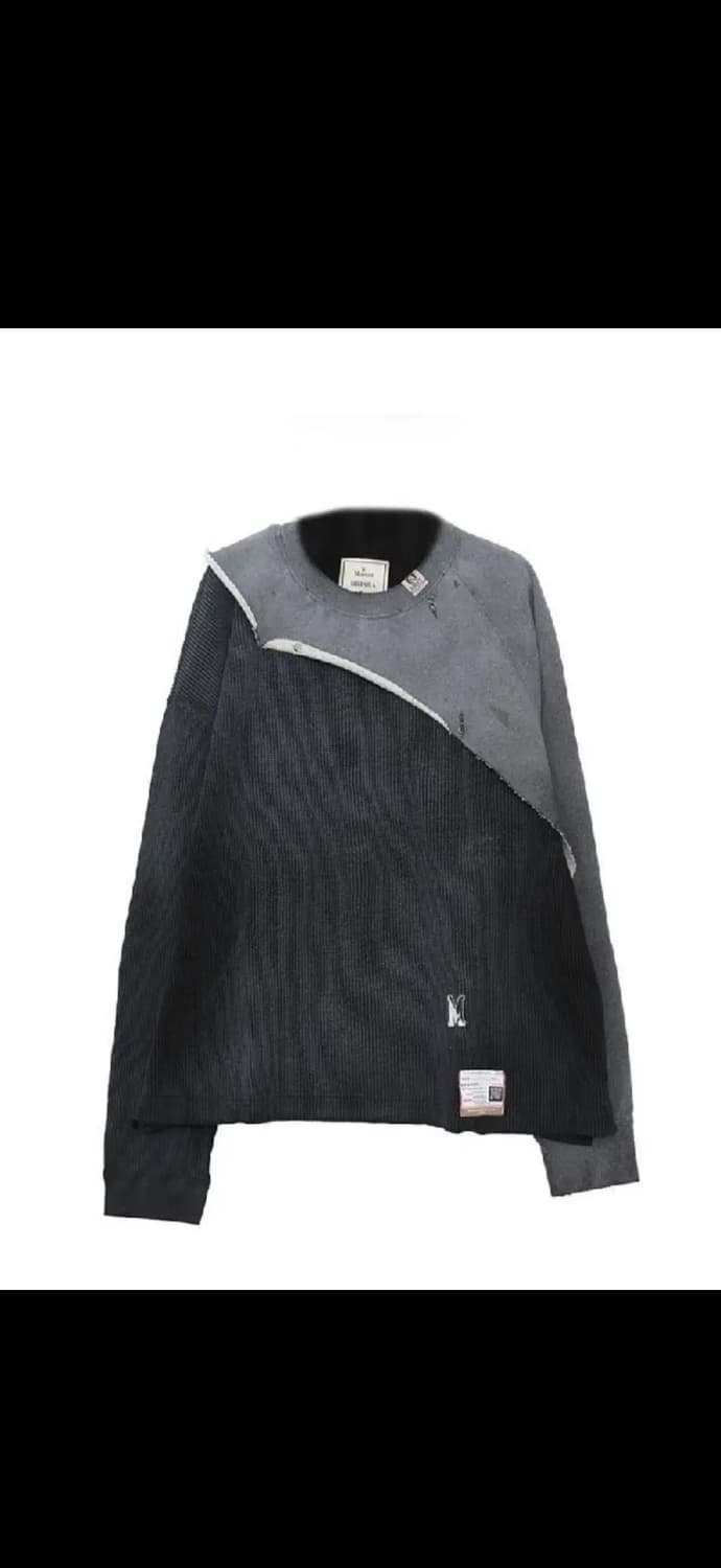 미하라야스히로 빈티지 이펙트 니트 인서트 스웨트셔츠48 상품이미지1