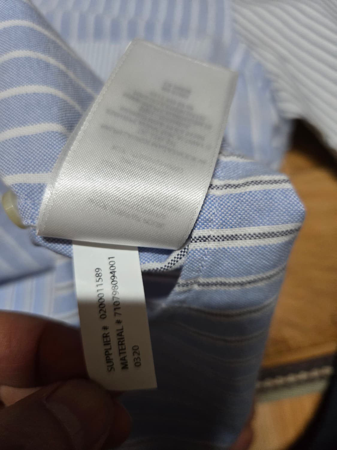 폴로랄프로렌 옥스포드 백색 스트라이프 반팔셔츠(새상품) 상품이미지7