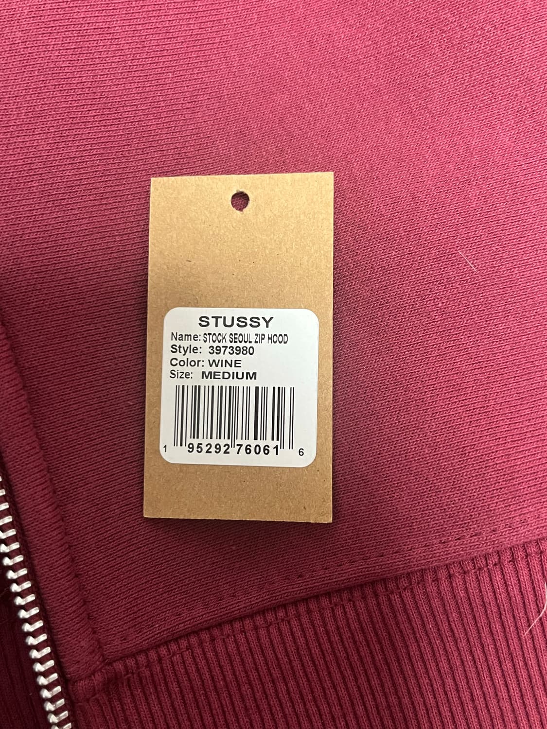 스투시 서울 챕터 와인 후드집업 m 교신/판매 상품이미지2