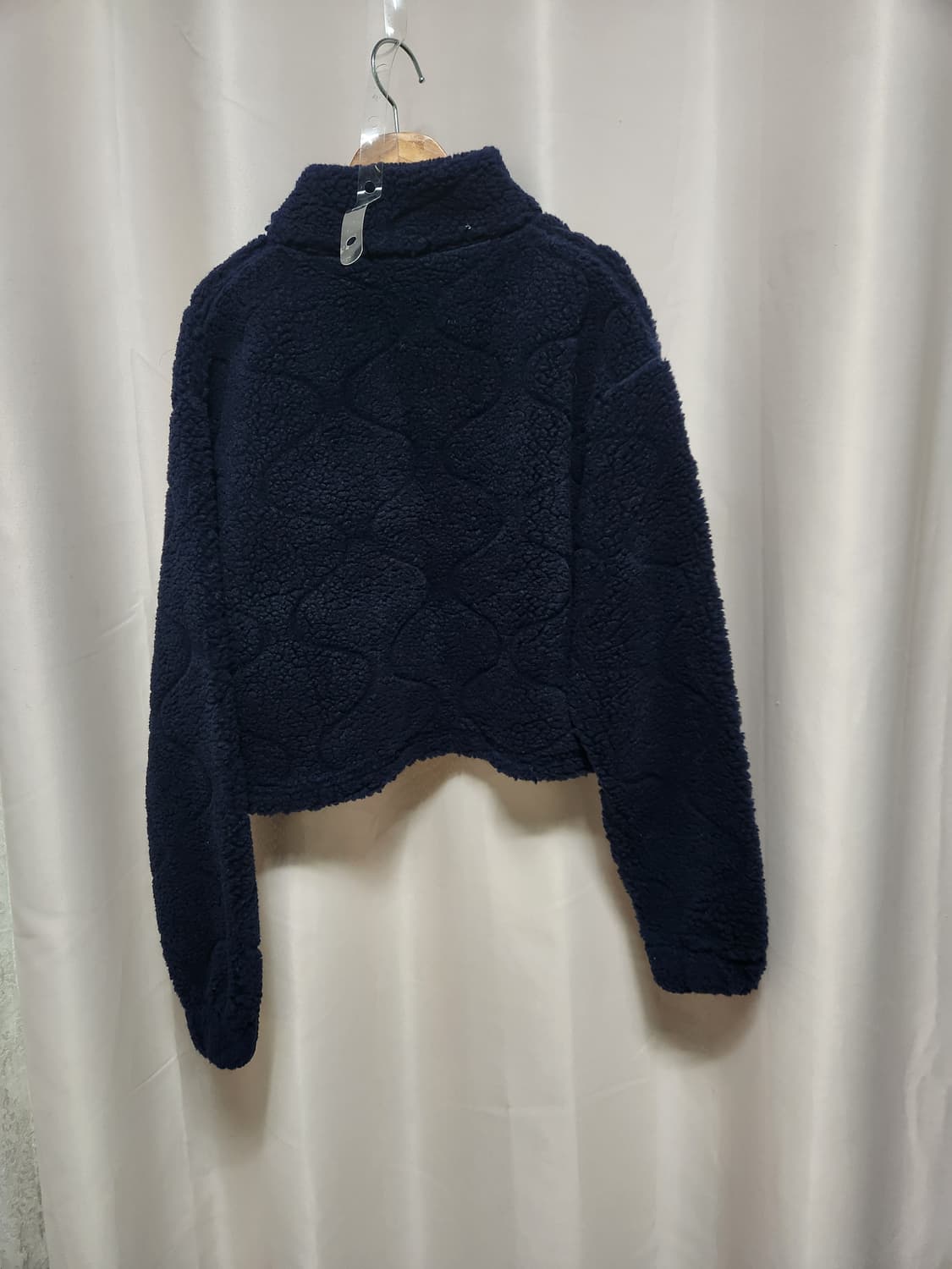 미착용급 맥파이로빈  네이비 쿼터집업 크롭 풀오버 상품이미지6