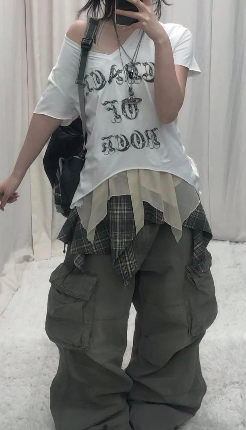 Y2k 선가든 개대장 와투케 그런지 상의셋 상품이미지3