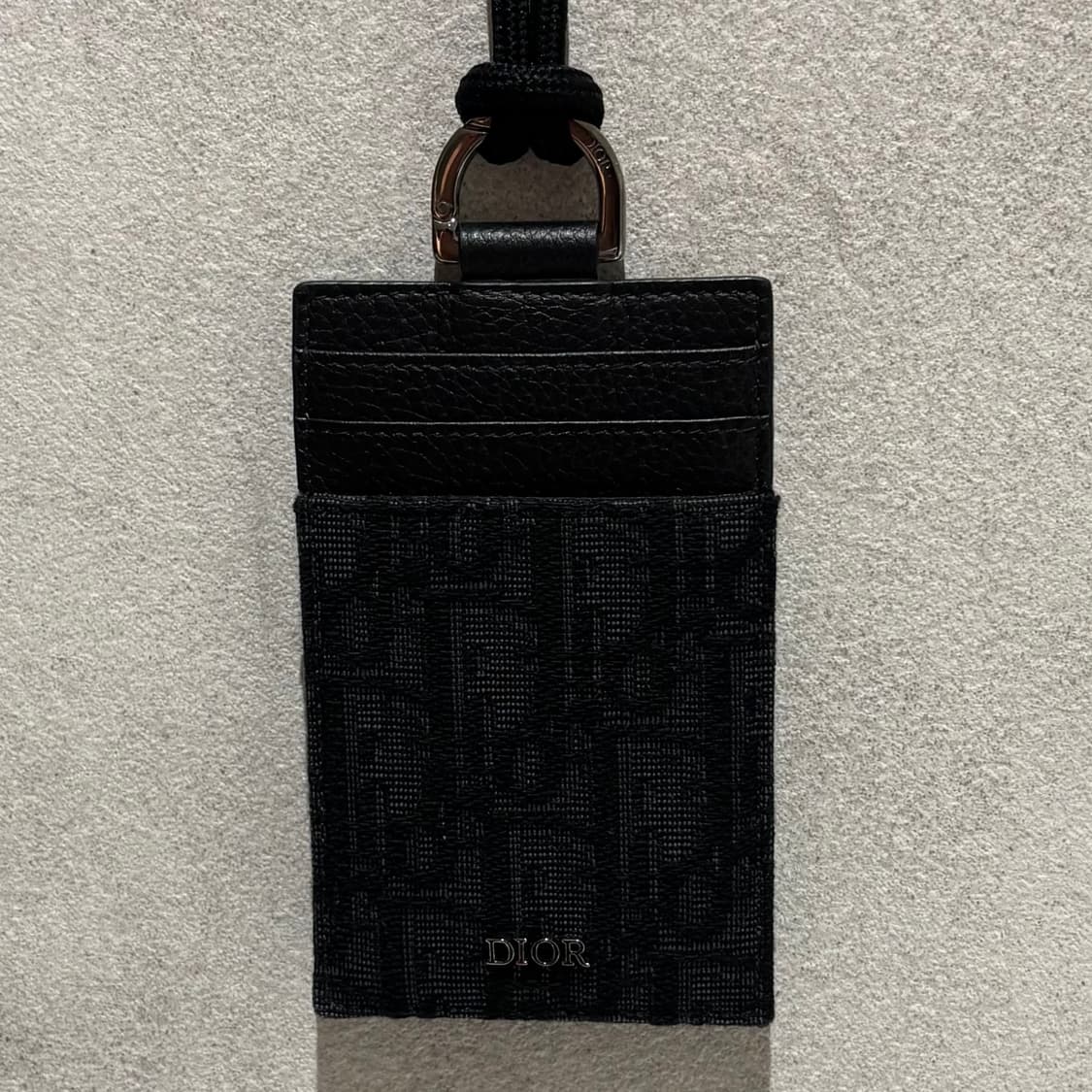 A+ OS사이즈 디올 오블리크 목걸이 카드지갑 블랙 풀구성 상품이미지1