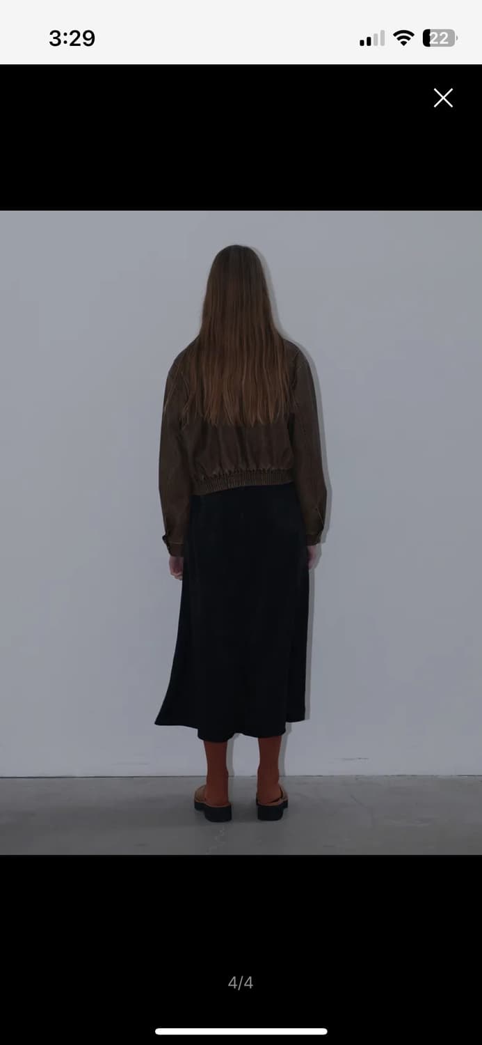 플레이스스튜디오 레더 워시드 빈티지 워싱 자켓 브라운 라이더자켓 상품이미지3