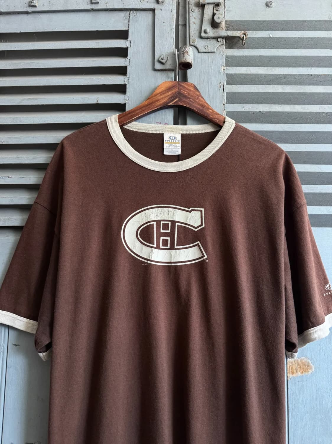 [XL]NHL USA 브라운 링거 티셔츠 상품이미지1
