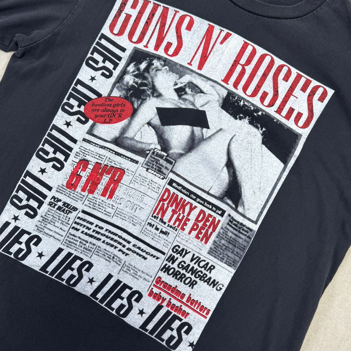 HOLOUBEK 90s 건즈앤로즈 락 빈티지 반팔 L 상품이미지2